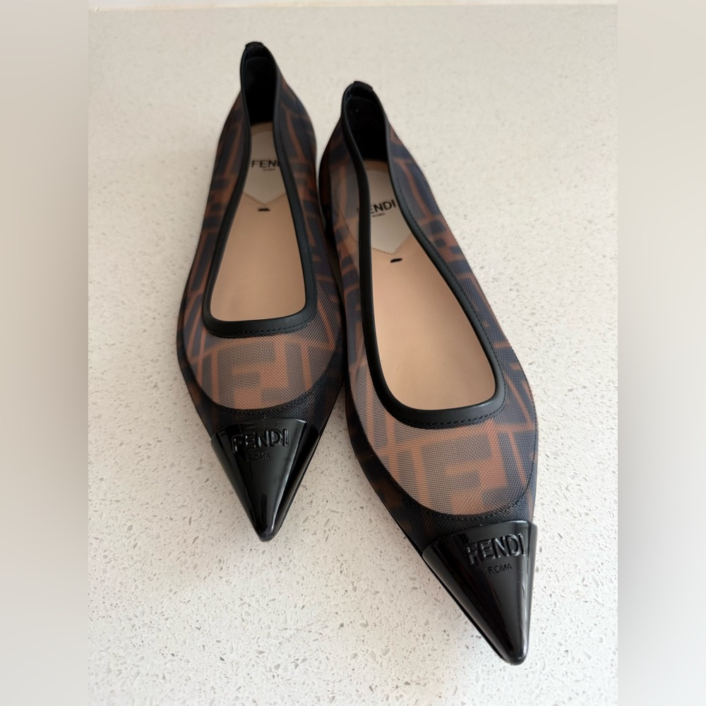 Fendi Fendi FF Mesh Ballet Flats Size EU 36.5 US 6.5 - Picture 5 of 9